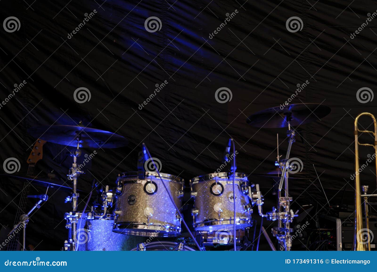 Drum set stock photo. Image of light, drums, band, white - 173491316