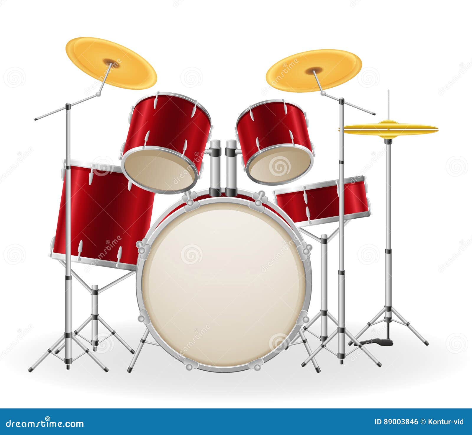 drum set kit musical instruments stock  