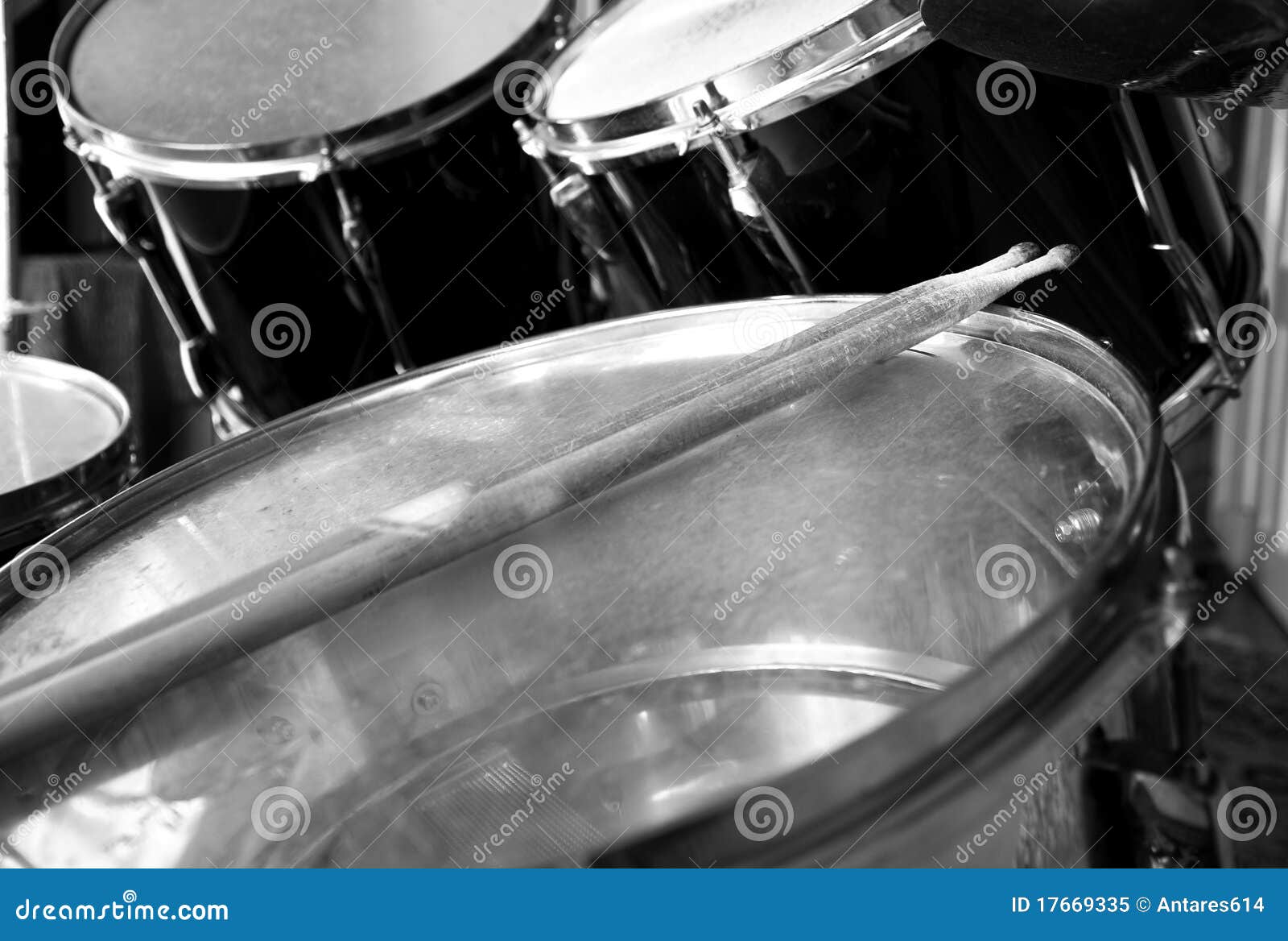 drum set and sticks