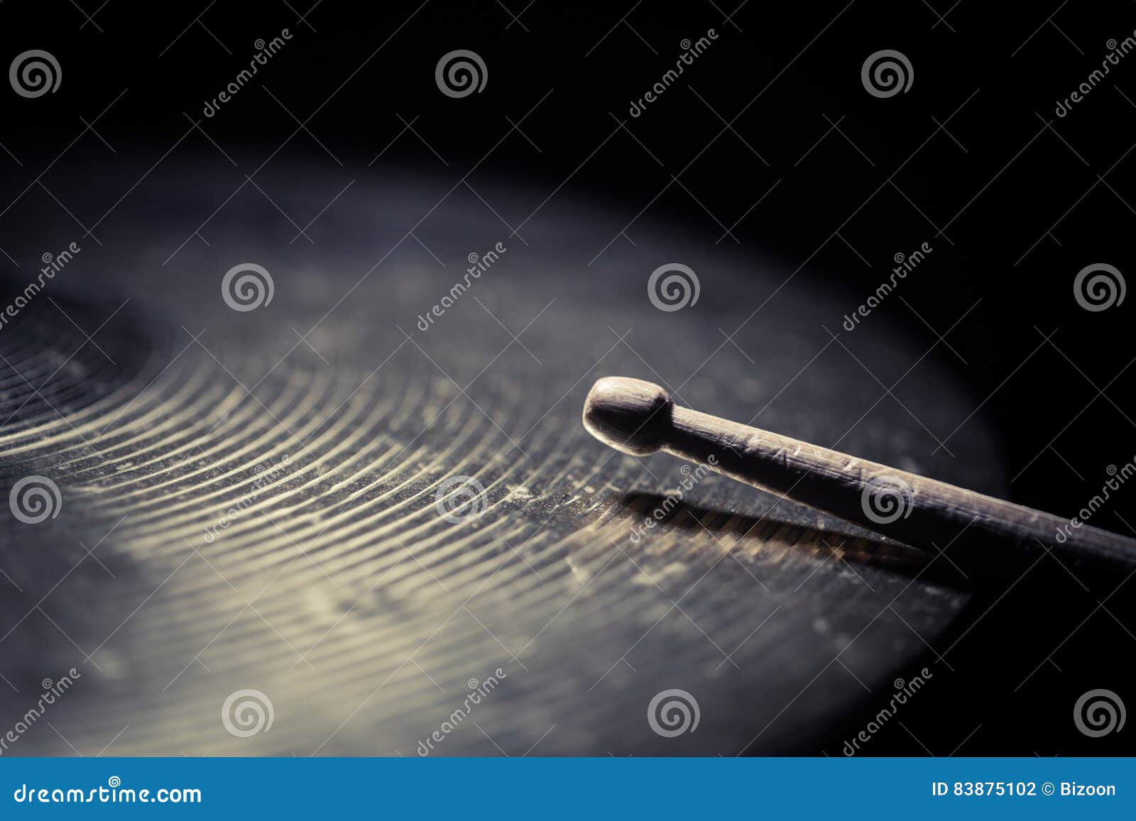 drum stick and cymbal detail