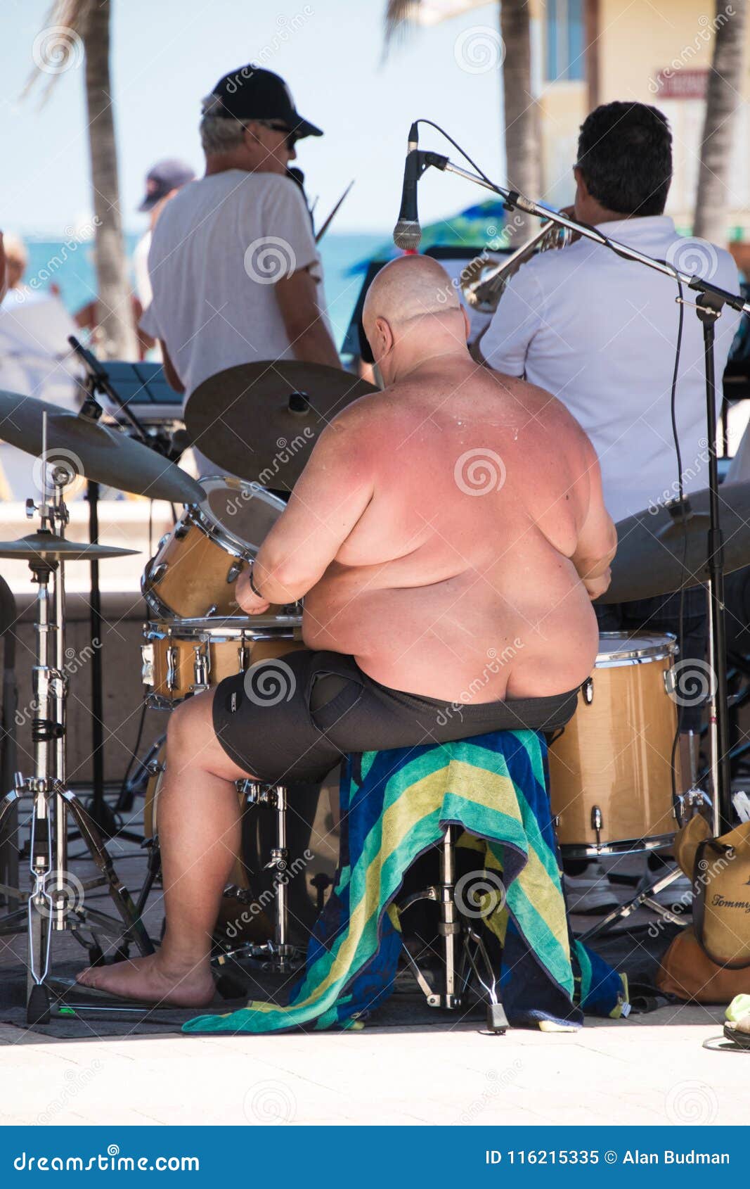 Drummer in Band on Boardwalk Editorial Image - Image of beach, ocean:  116215335