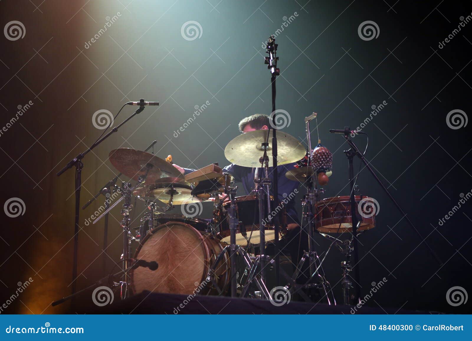 Drummer in concert editorial image. Image of concert 48400300