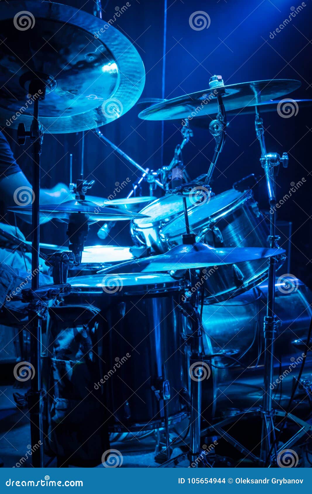 Drummer at the concert stock photo. Image of beat, show 105654944