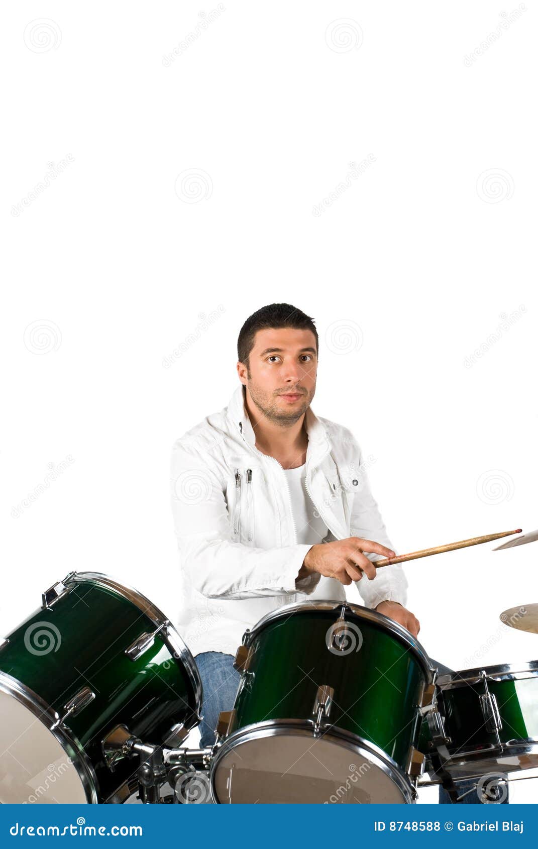 Drummer man stock photo. Image of drumsticks, performer 8748588