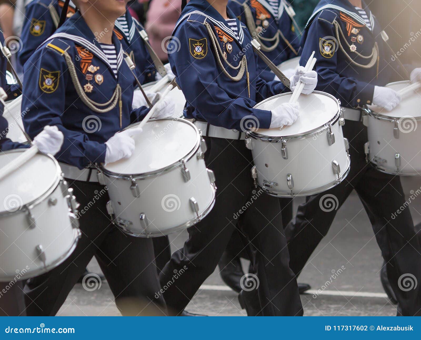 Drummers in a Marching Band Stock Photo Image of metal, hand 117317602