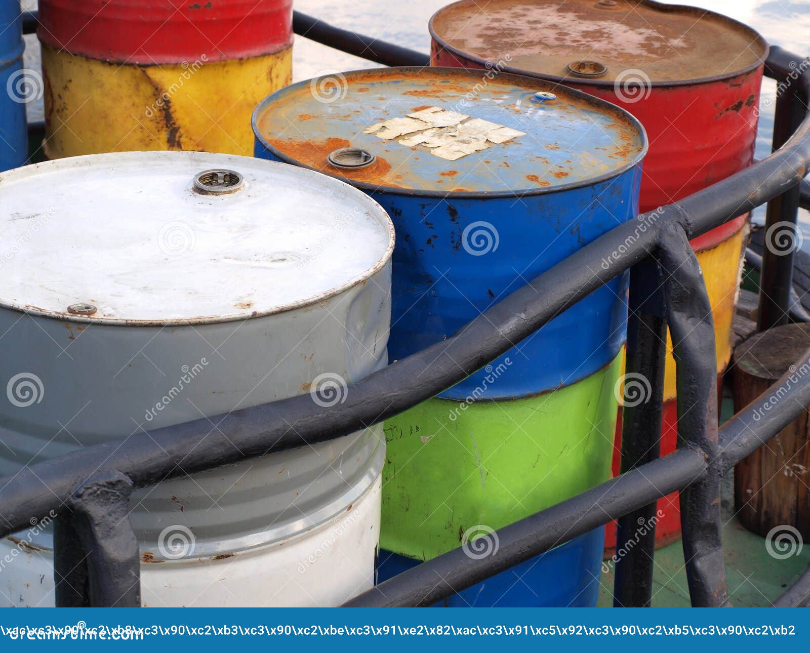 Drums with gasoline stock image. Image of industrial 24239229
