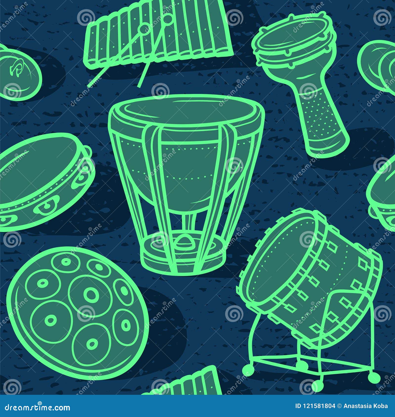 drums set. musical background. percussion.  pattern.