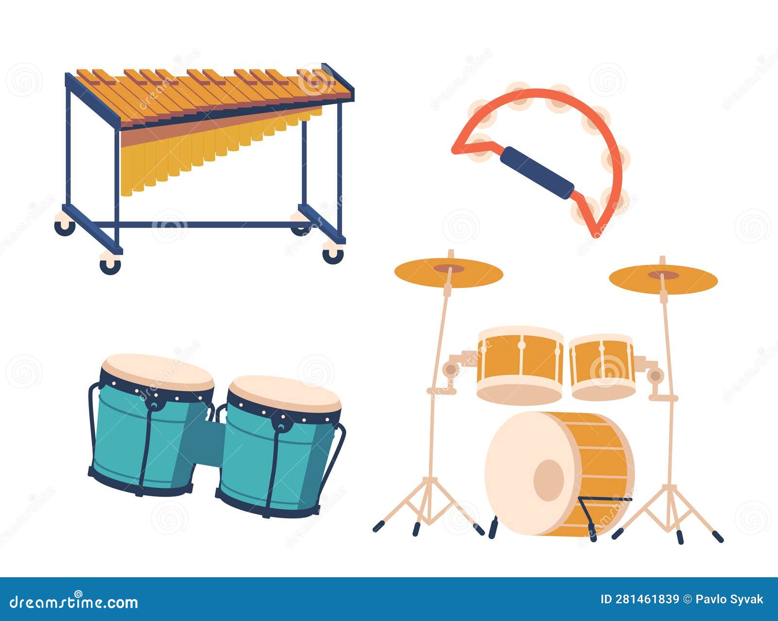 Drums, and Tambourine are Some of the Iconic Musical Jazz Instruments 
