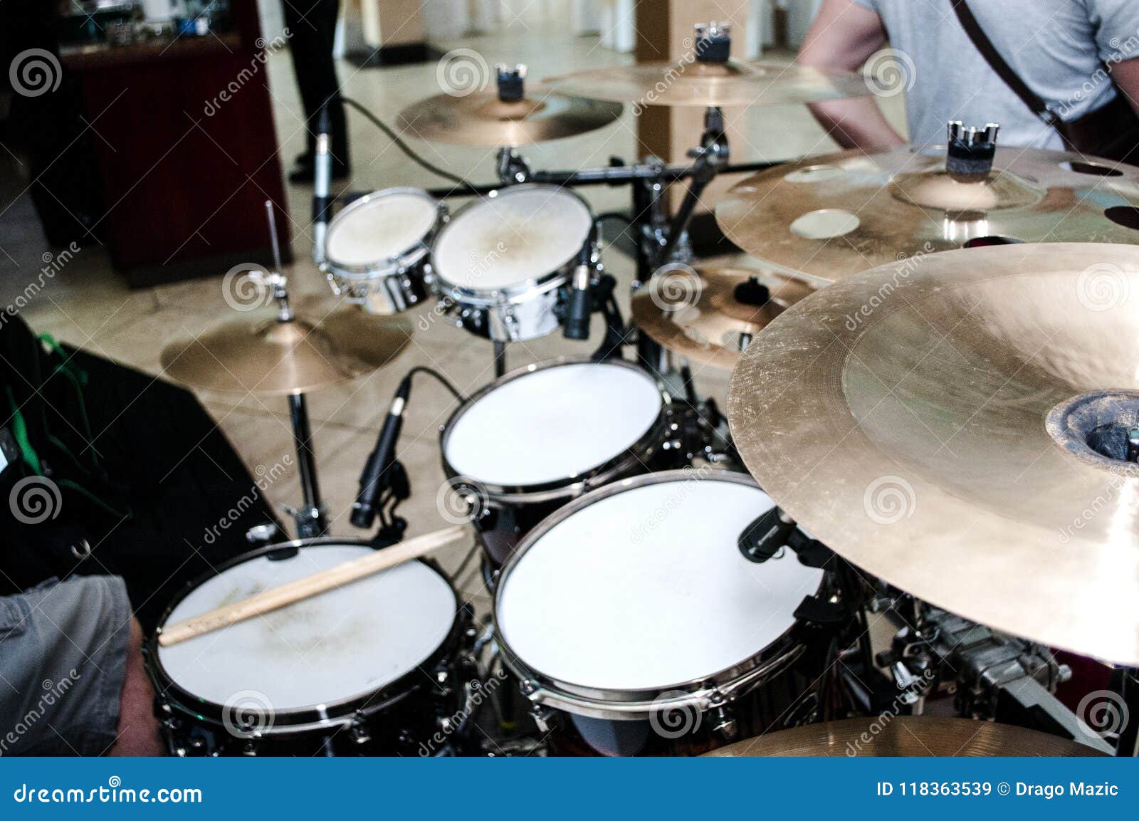 Drums on a wedding stock image. Image of light, percussion 118363539