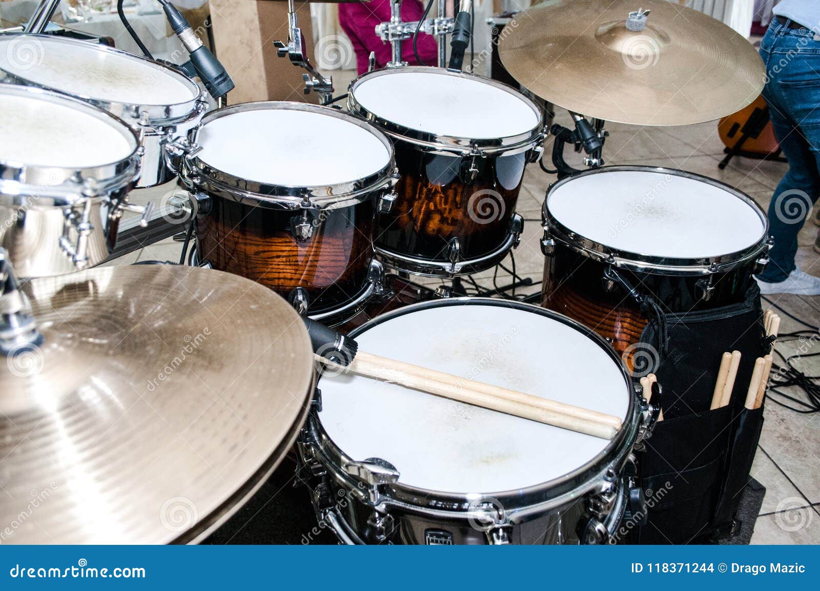 Drums on a wedding stock photo. Image of metal, instrument 118371244