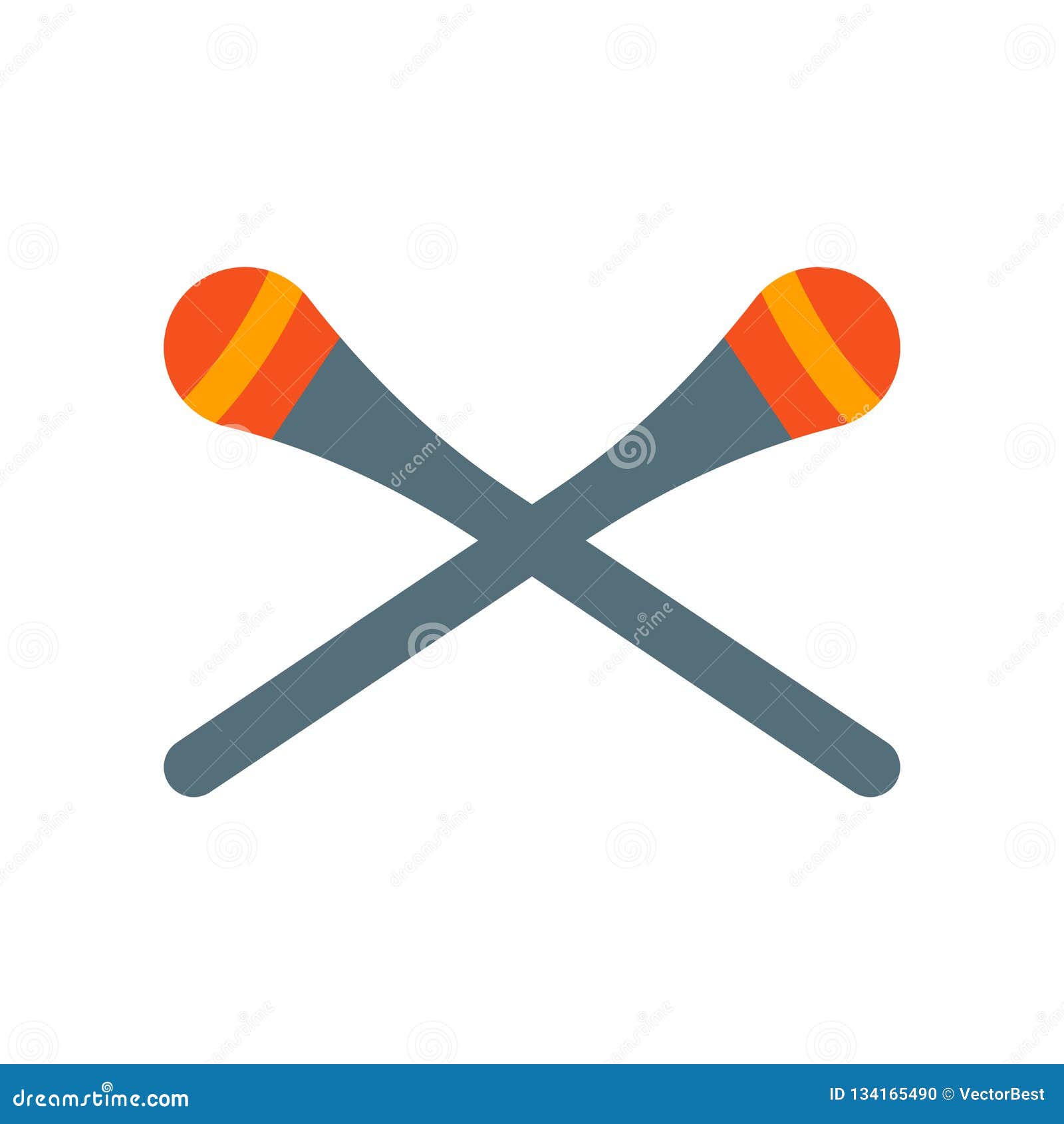 Drumsticks Icon Vector Sign and Symbol Isolated on White Background