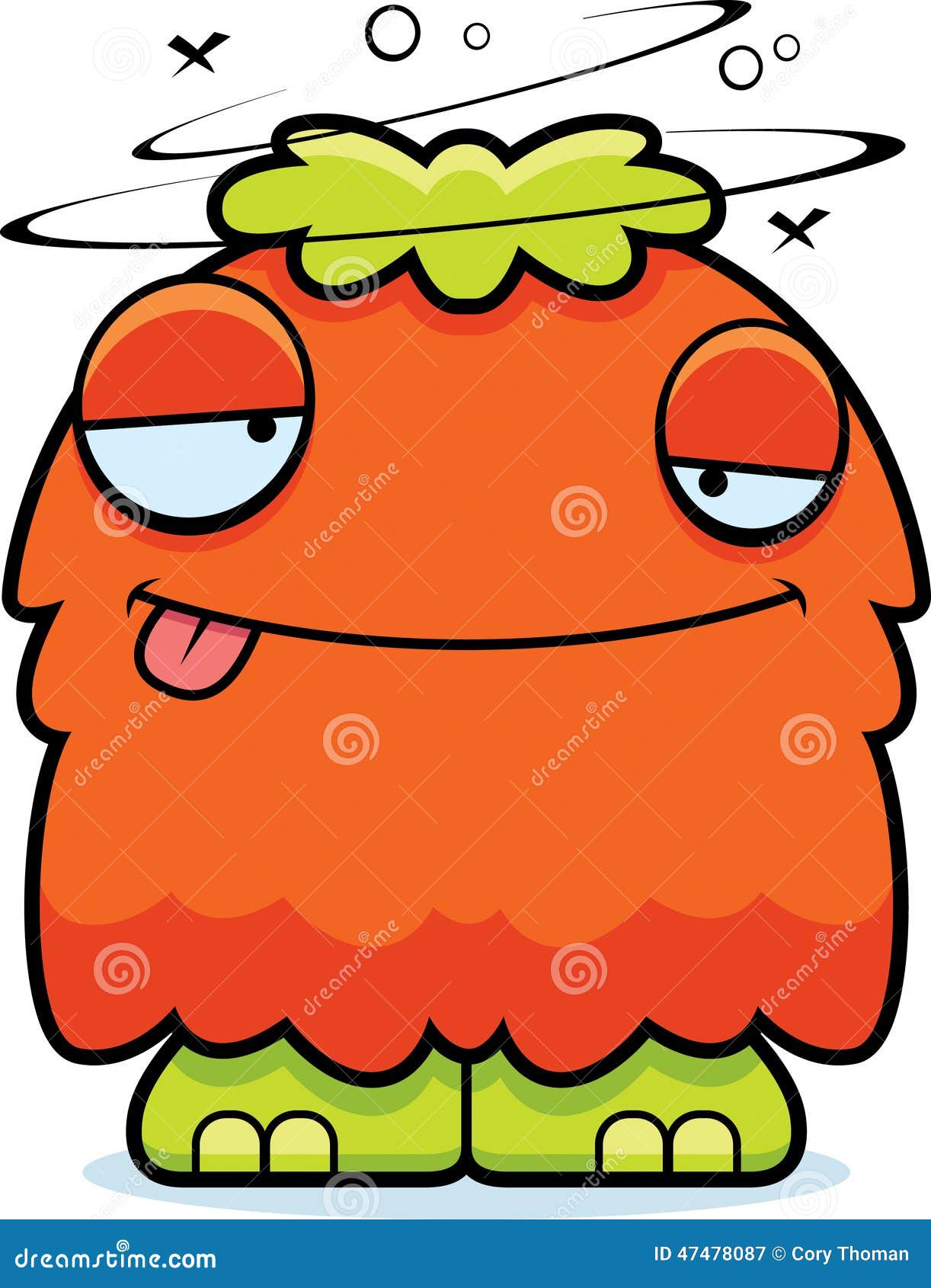 Drunk Cartoon Fluffy Monster Stock Vector Illustration of little