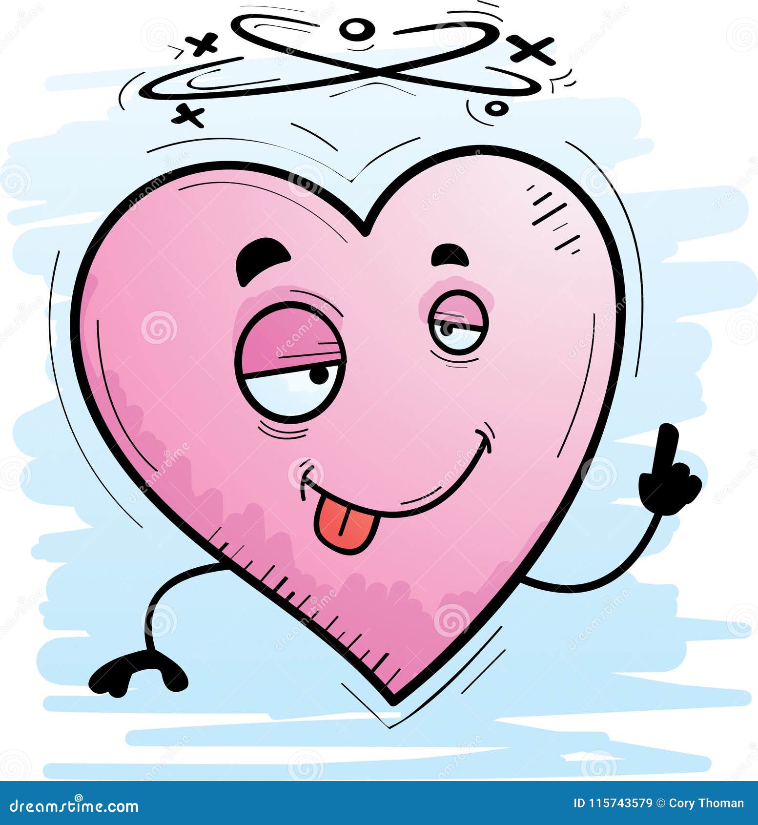 Drunk Cartoon Heart stock vector. Illustration of sketch 115743579