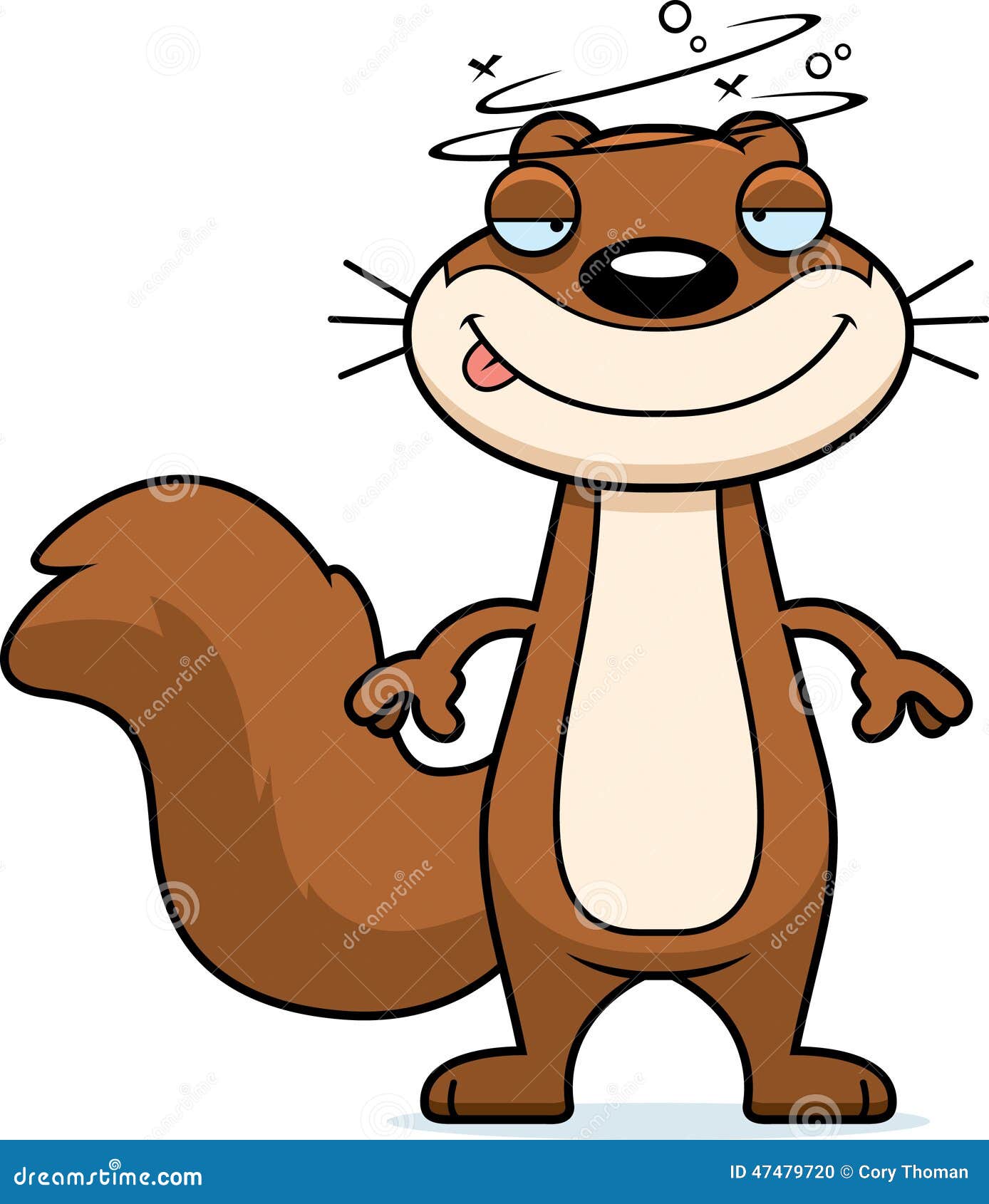 Drunk Cartoon Squirrel stock vector. Illustration of happy 47479720
