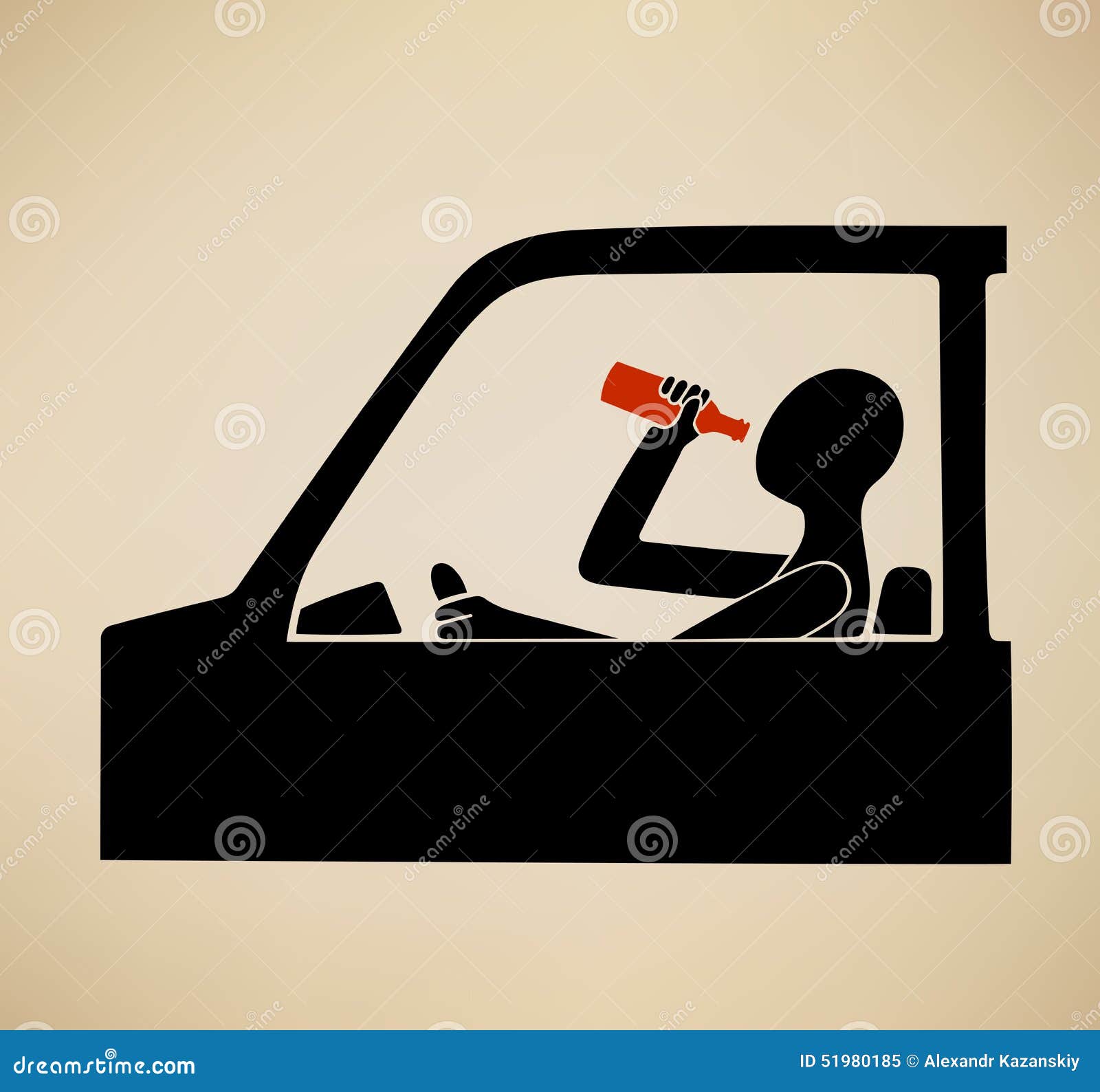 Drunk Driving Infographics Cartoon Vector 59783003
