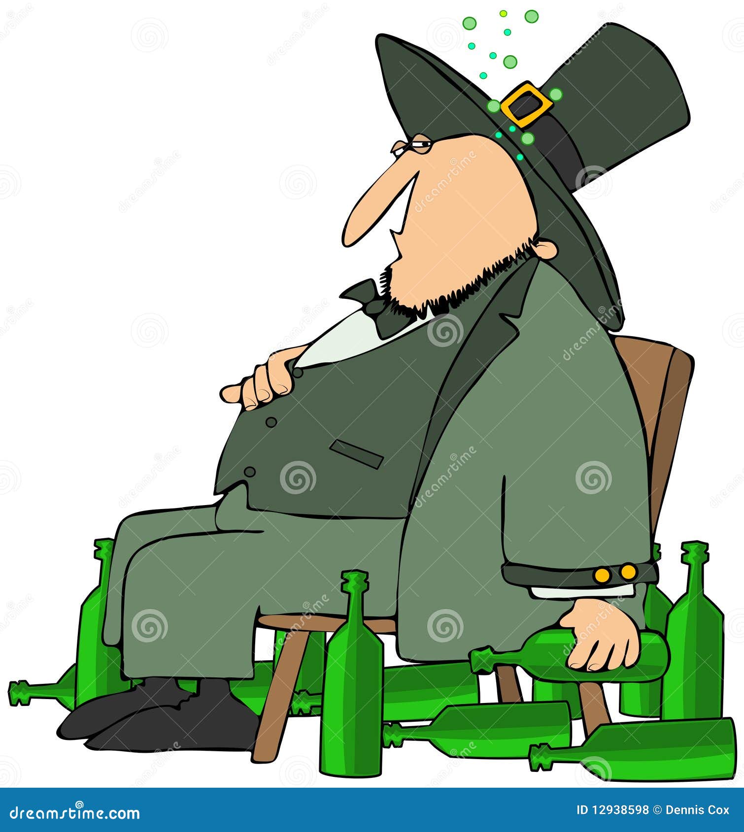 Drunk Leprechaun stock illustration. Illustration of brew - 12938598