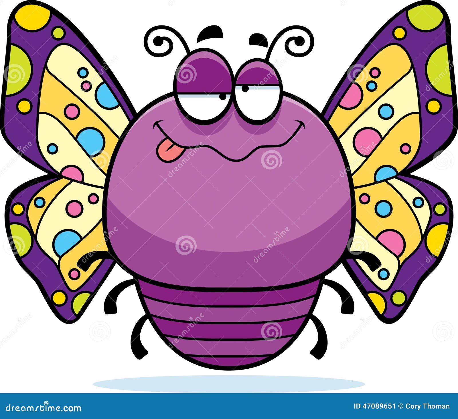 Drunk Little Butterfly stock vector. Illustration of cartoon 47089651