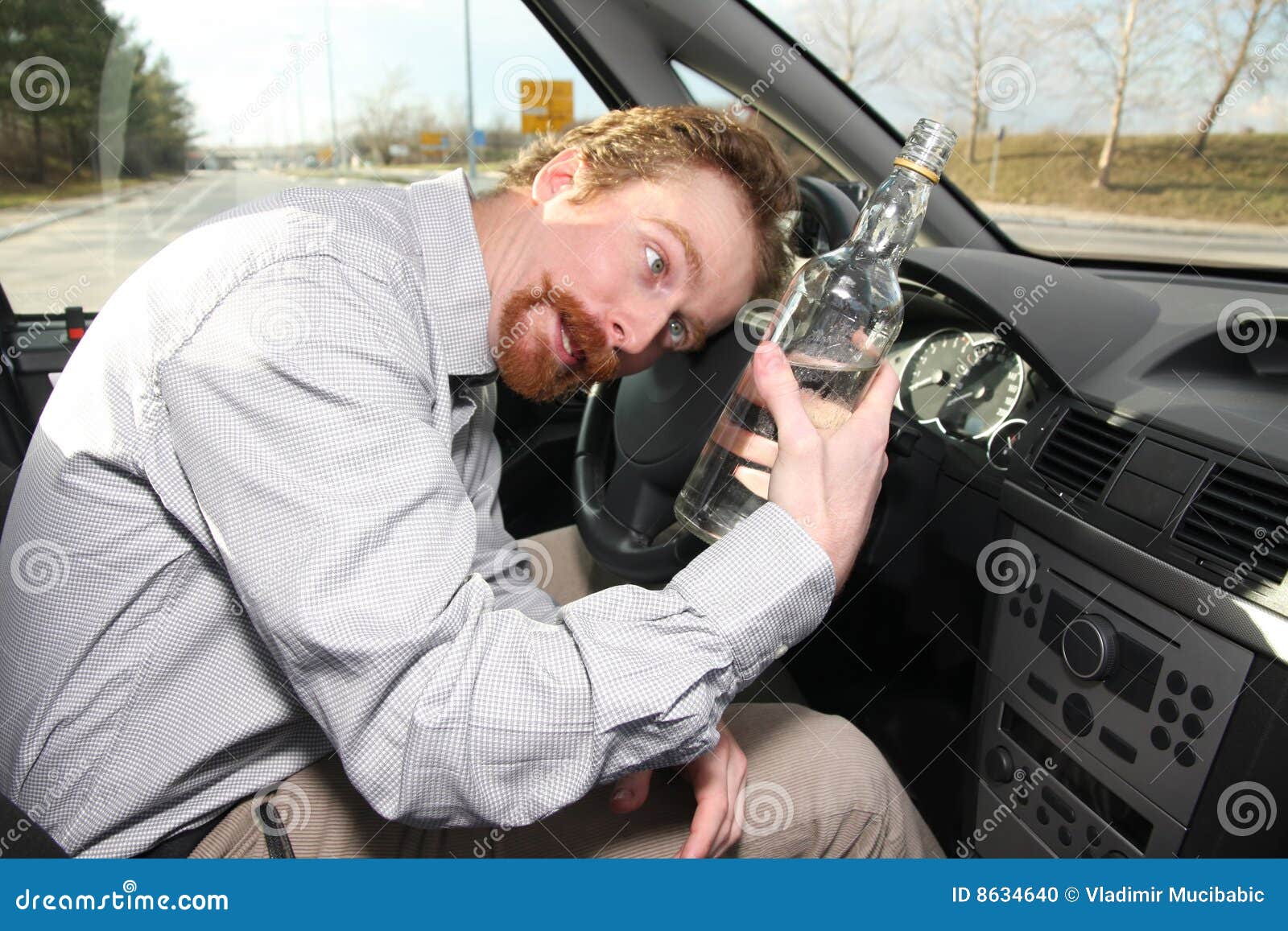 Drunk Man Sitting in Drivers Stock Photo Image of police, attention