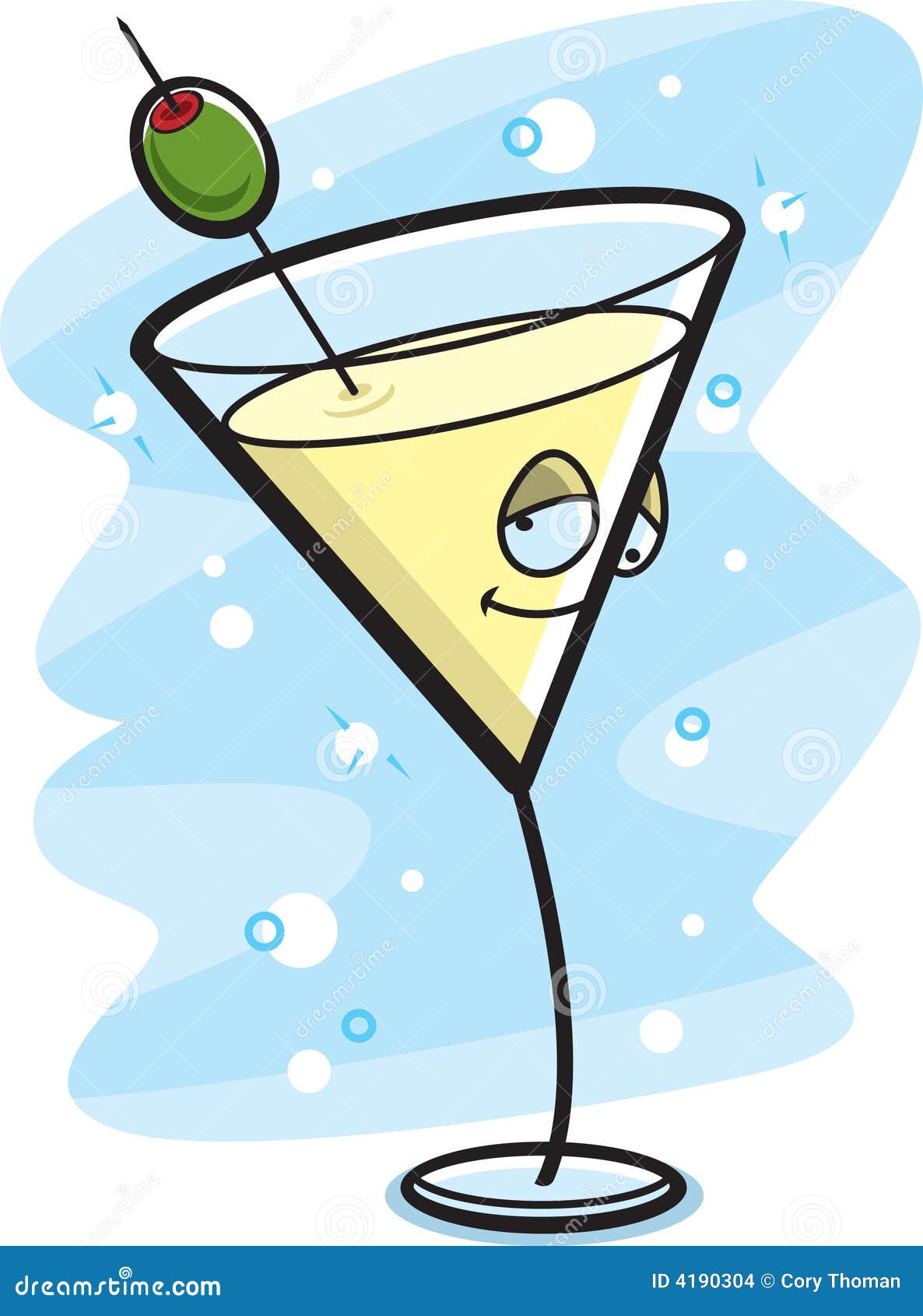 Drunk Martini stock vector. Illustration of drunk, vector - 4190304