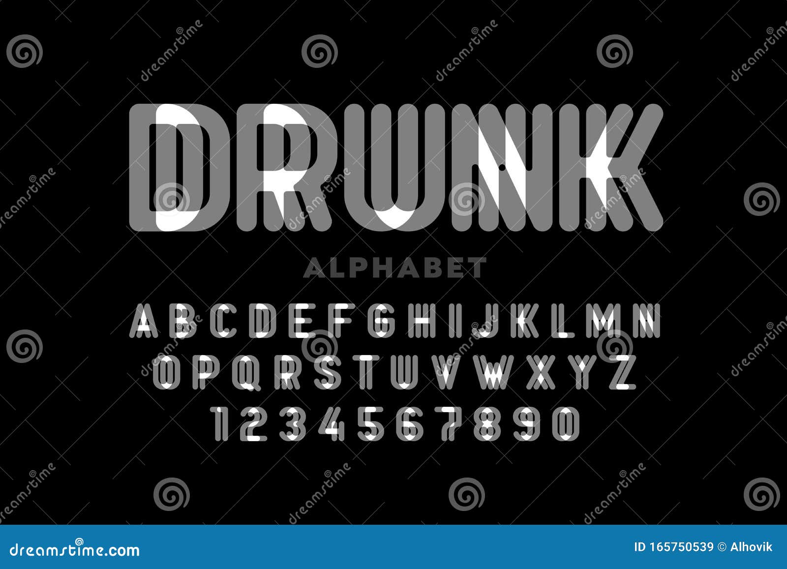 drunk style font 