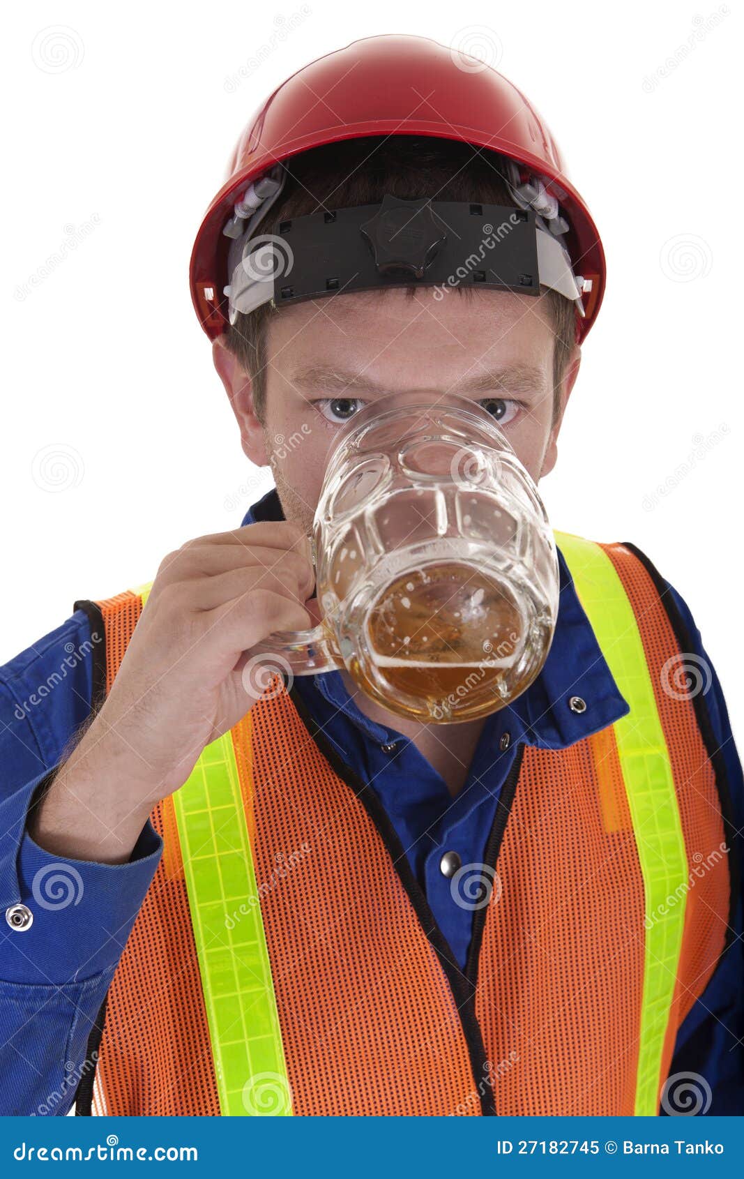 Drunk at work stock image. Image of helmet, trade, alcohol - 27182745