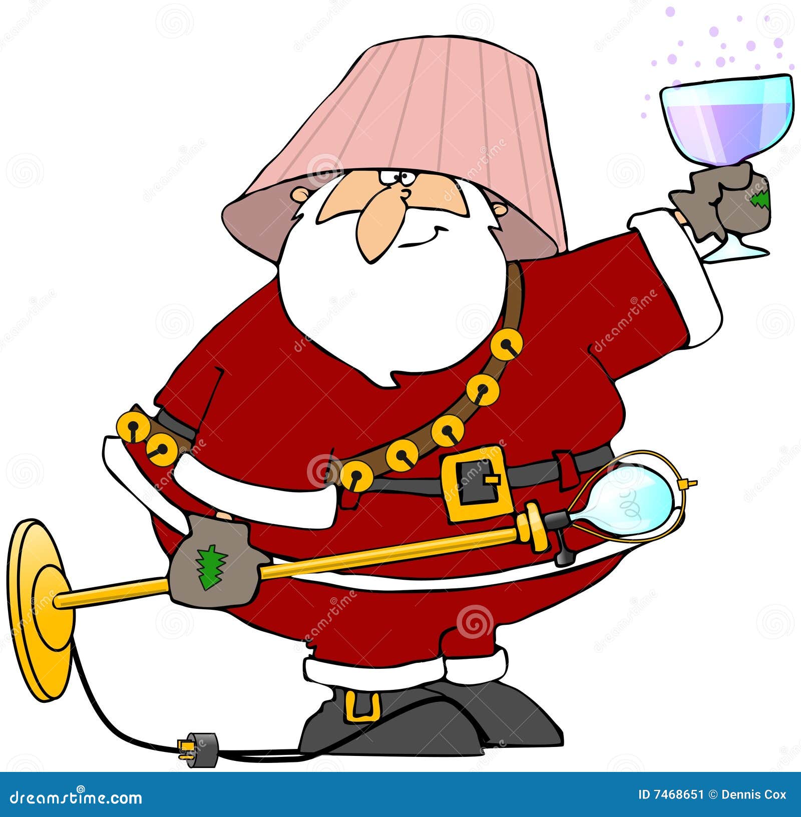 Drunken Santa stock illustration. Illustration of drink ...
