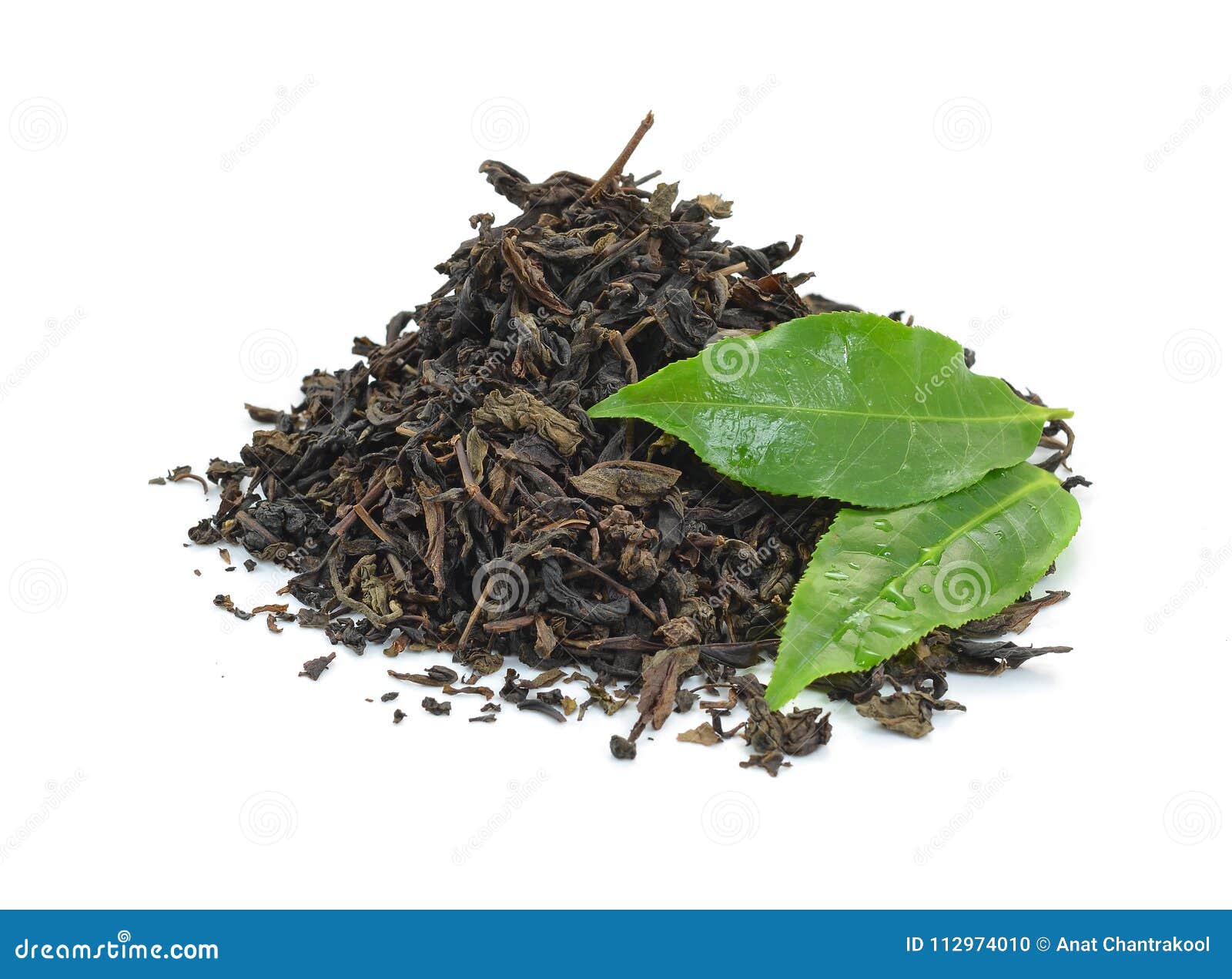 Dry Black Tea Leaves Isolated on White Stock Photo Image of leaves