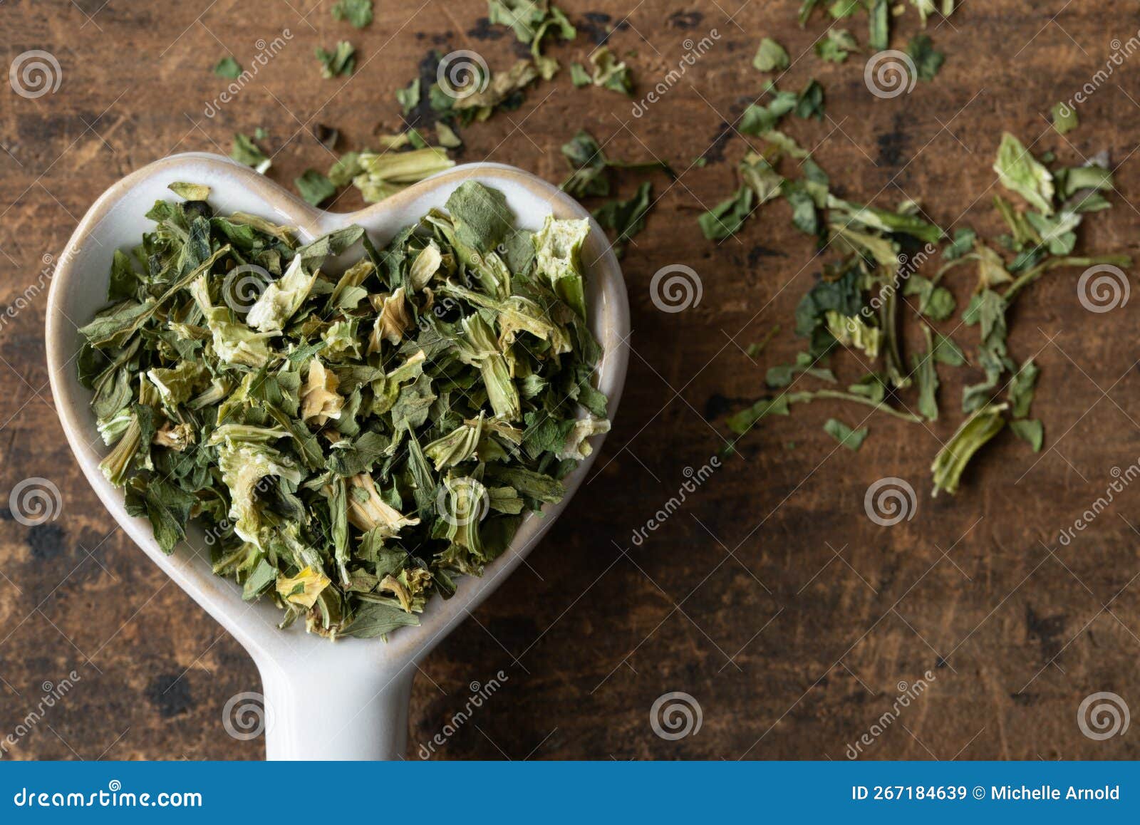 Dry Celery Flakes in a Heart Shape Stock Image Image of macro, copy