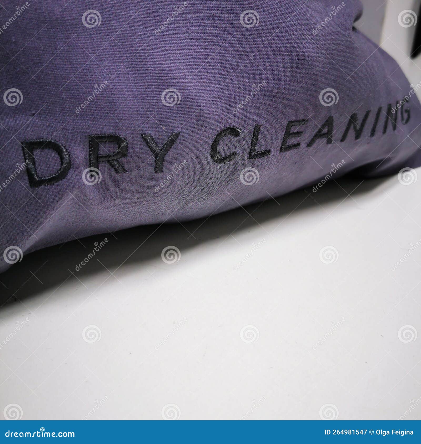 The Dry Cleaning Bag is on the Table. Stock Image Image of clean