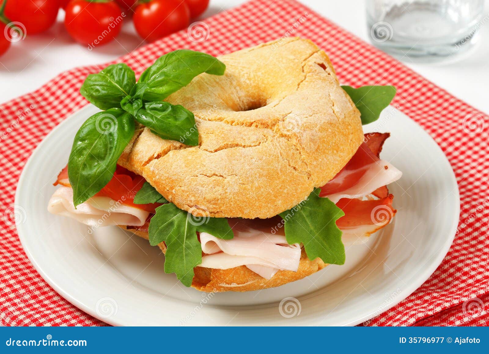 Drycured ham sandwich stock image. Image of meat, deli 35796977