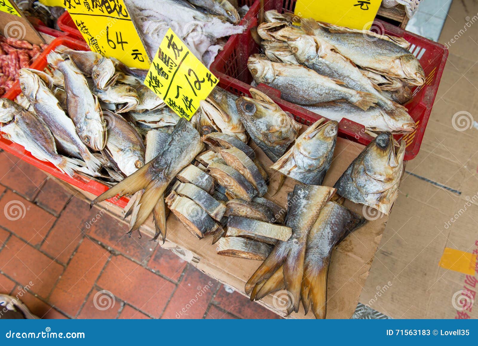 Dry fish at market stock image. Image of nutrition, dried 71563183