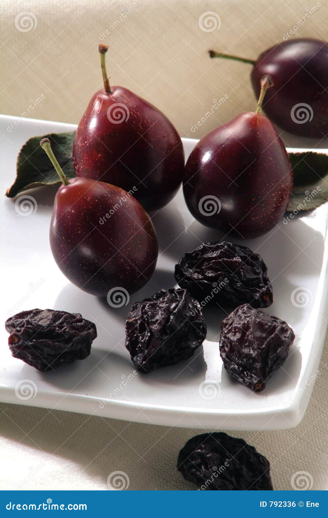 Dry and fresh plums stock photo. Image of item, grocery 792336
