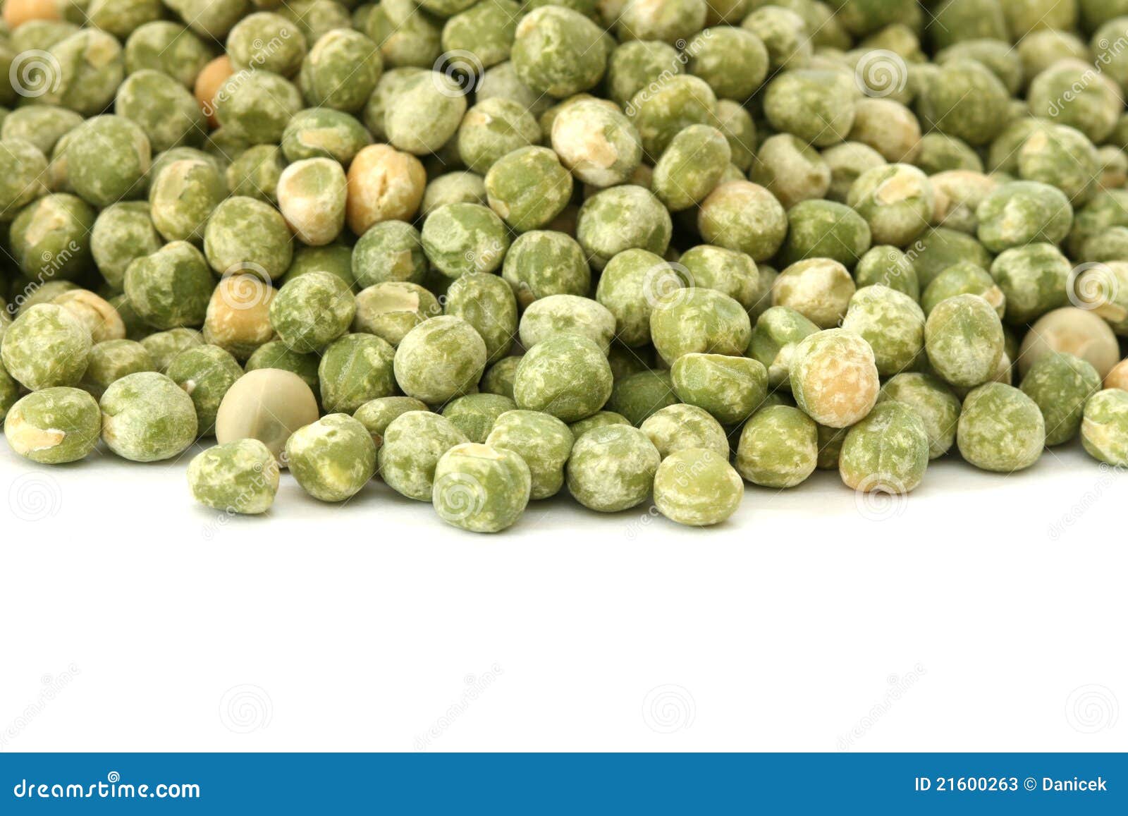 Dry Green Pea on White Background Stock Image Image of dried, white