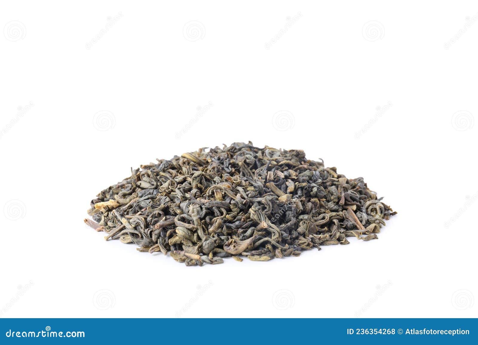 Dry Green Tea Isolated on White Background Stock Photo Image of