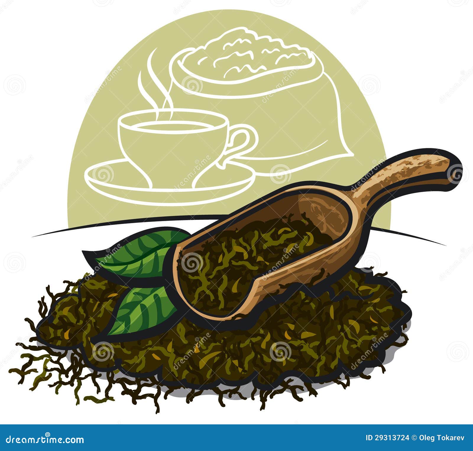 Green Tea Leaves Clipart Kids