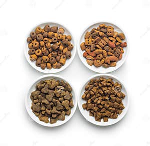 Dry Kibble Pet Food Kibble For Dog Or Cat Stock Image Image Of Kitten Cutout 159972869