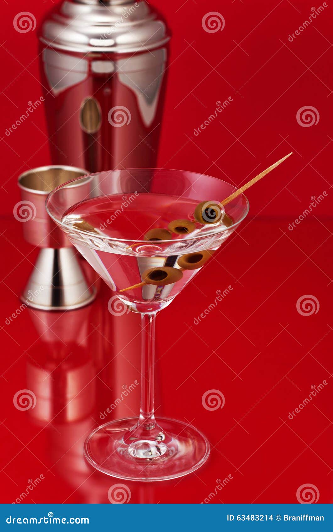Dry Martini with Shaker and Measure Cup Stock Photo Image of