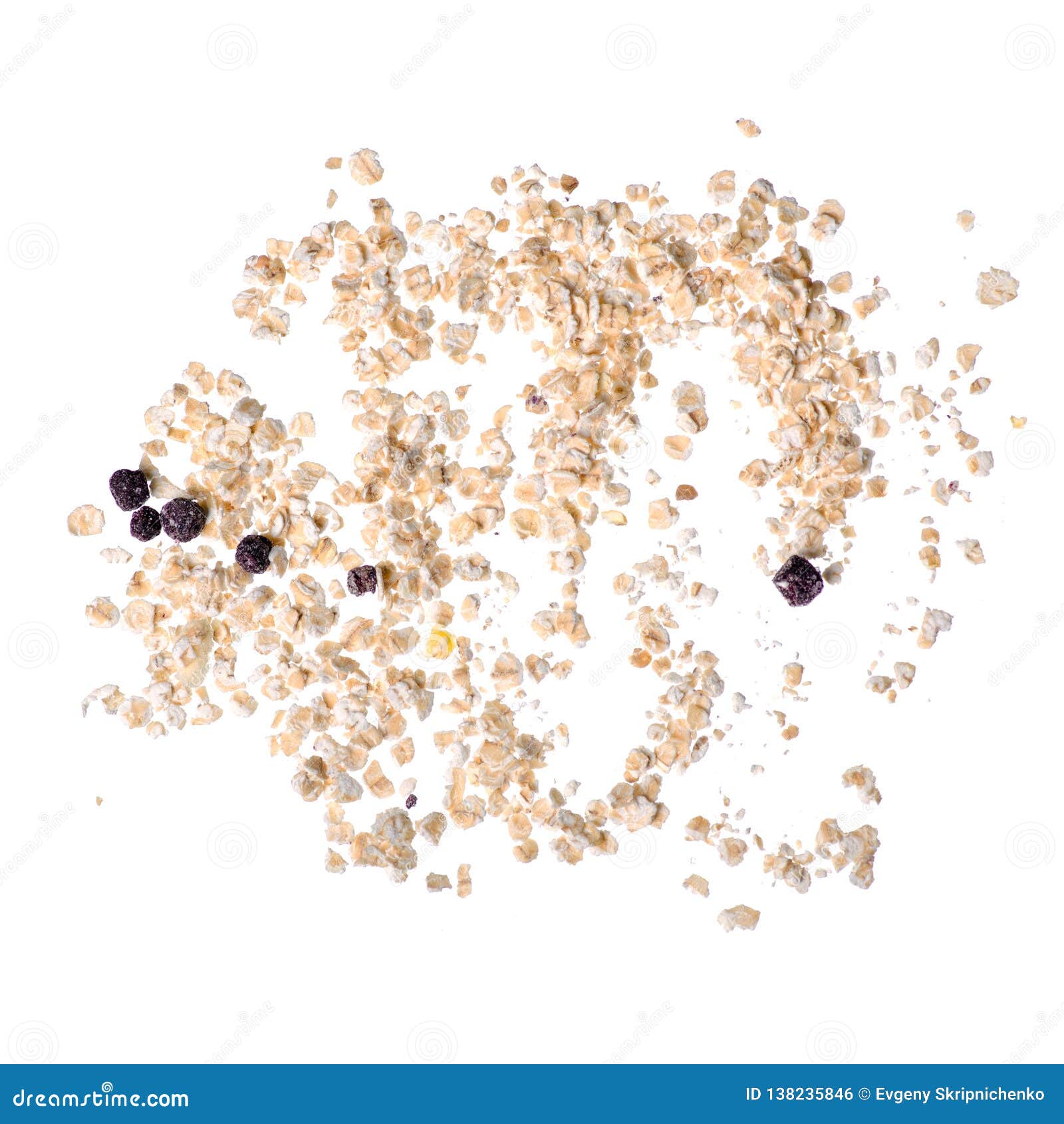 Dry Oatmeal with Blueberries Stock Photo - Image of blue, healthy ...