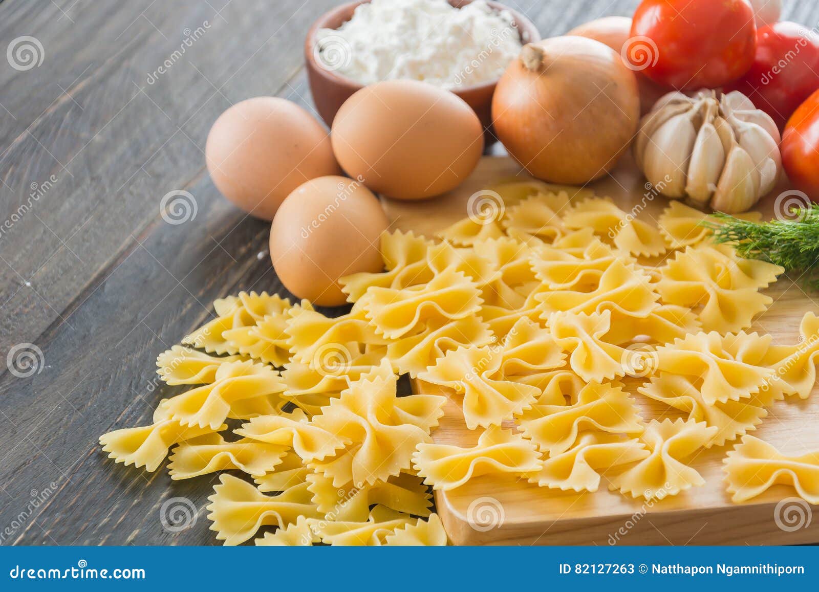 Dry pasta spaghetti stock image. Image of spoon, spices 82127263