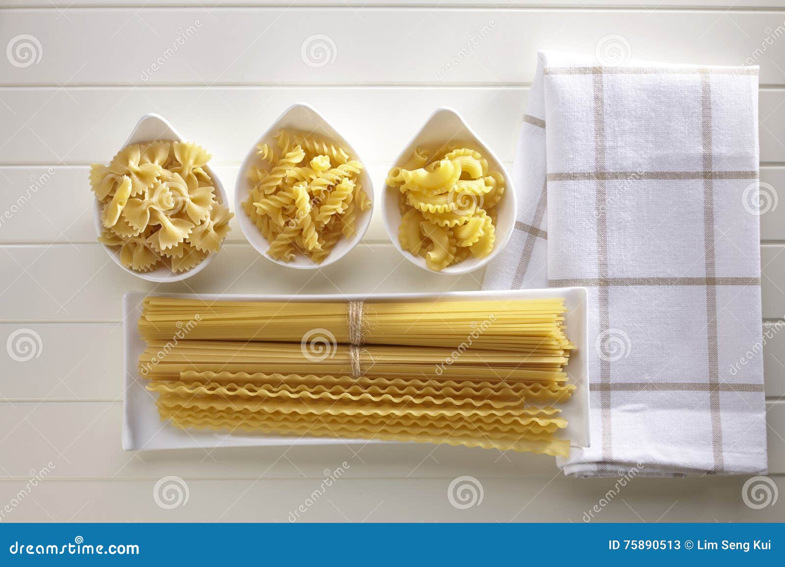 Dry pasta stock image. Image of food, farfalle, traditional 75890513