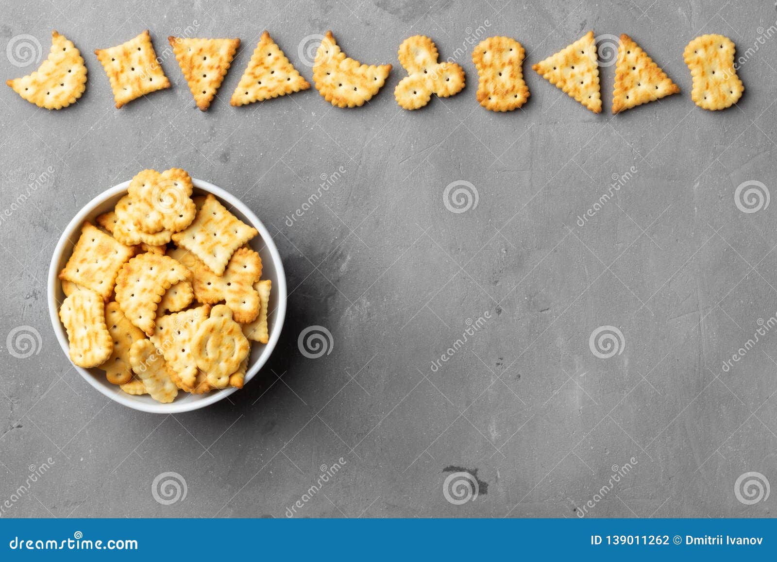 Dry salty cracker cookies stock photo. Image of gourmet 139011262
