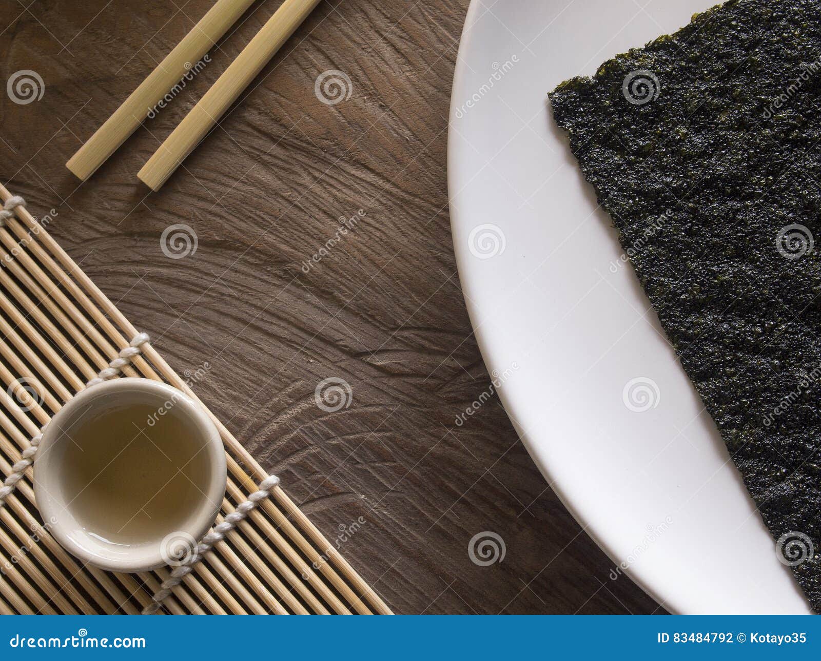 Dry Seaweed on White Dish stock photo. Image of ingredient 83484792