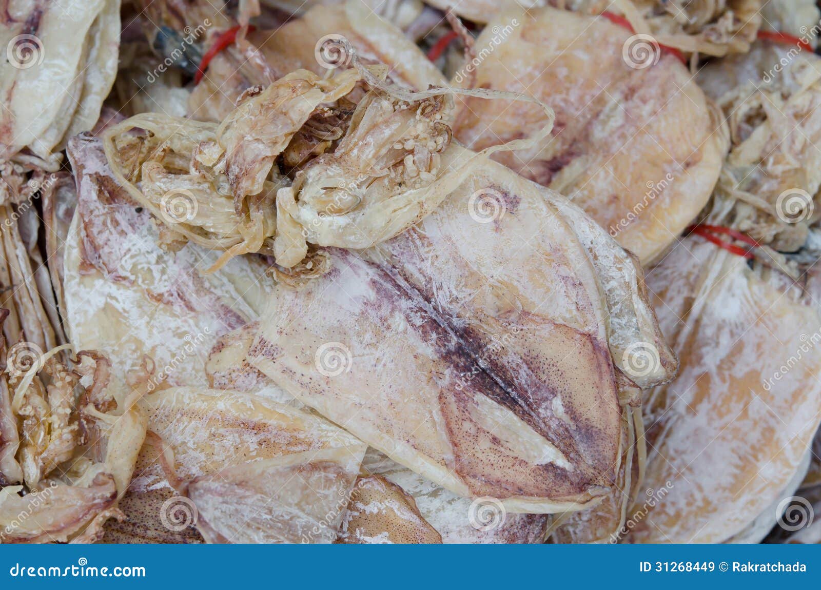 Dry squid for sale stock image. Image of pieces, squid 31268449