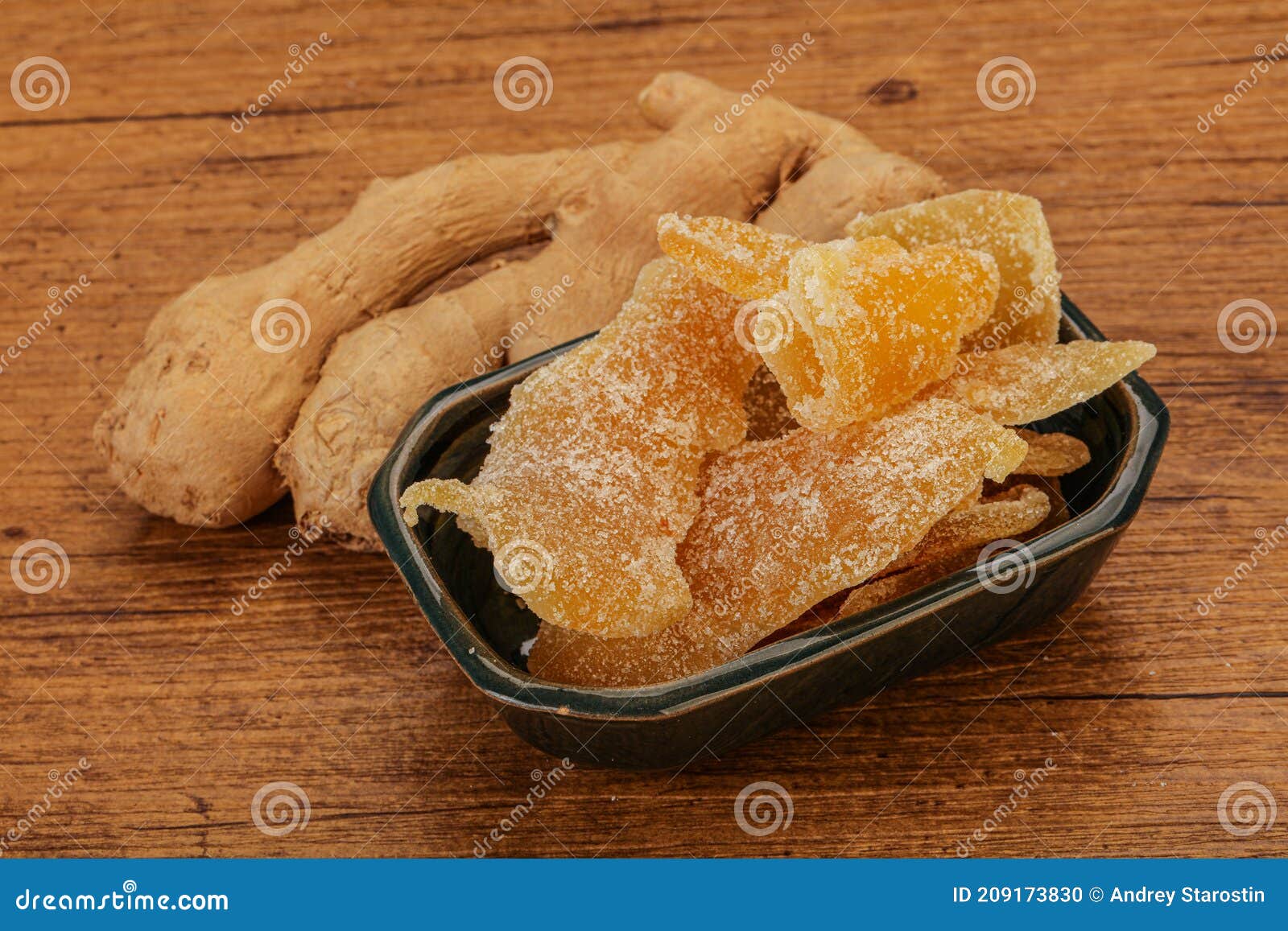 Dry Sweet Ginger in the Bowl Stock Photo Image of full, crystal