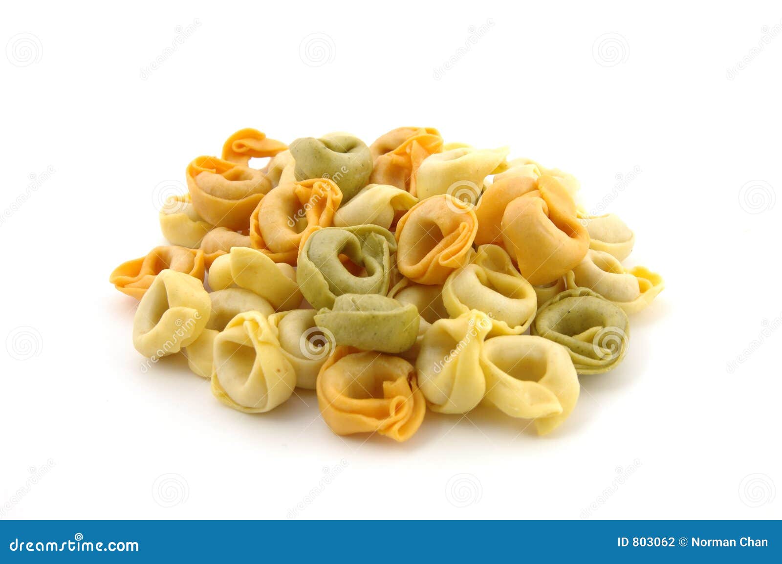 Dry tortellini tricolore stock photo. Image of italian 803062