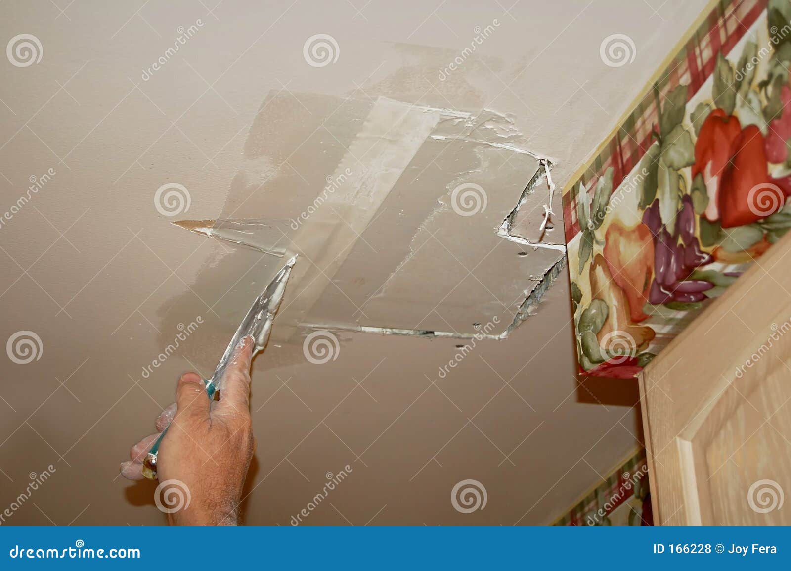 Dry Wall Patch Stock Photo Image Of Repairing Replacing