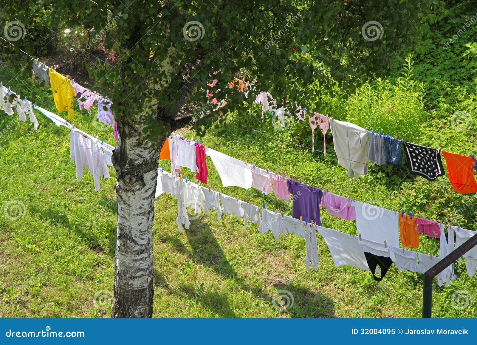 Drying clothes stock image. Image of yard, village, drying 32004095