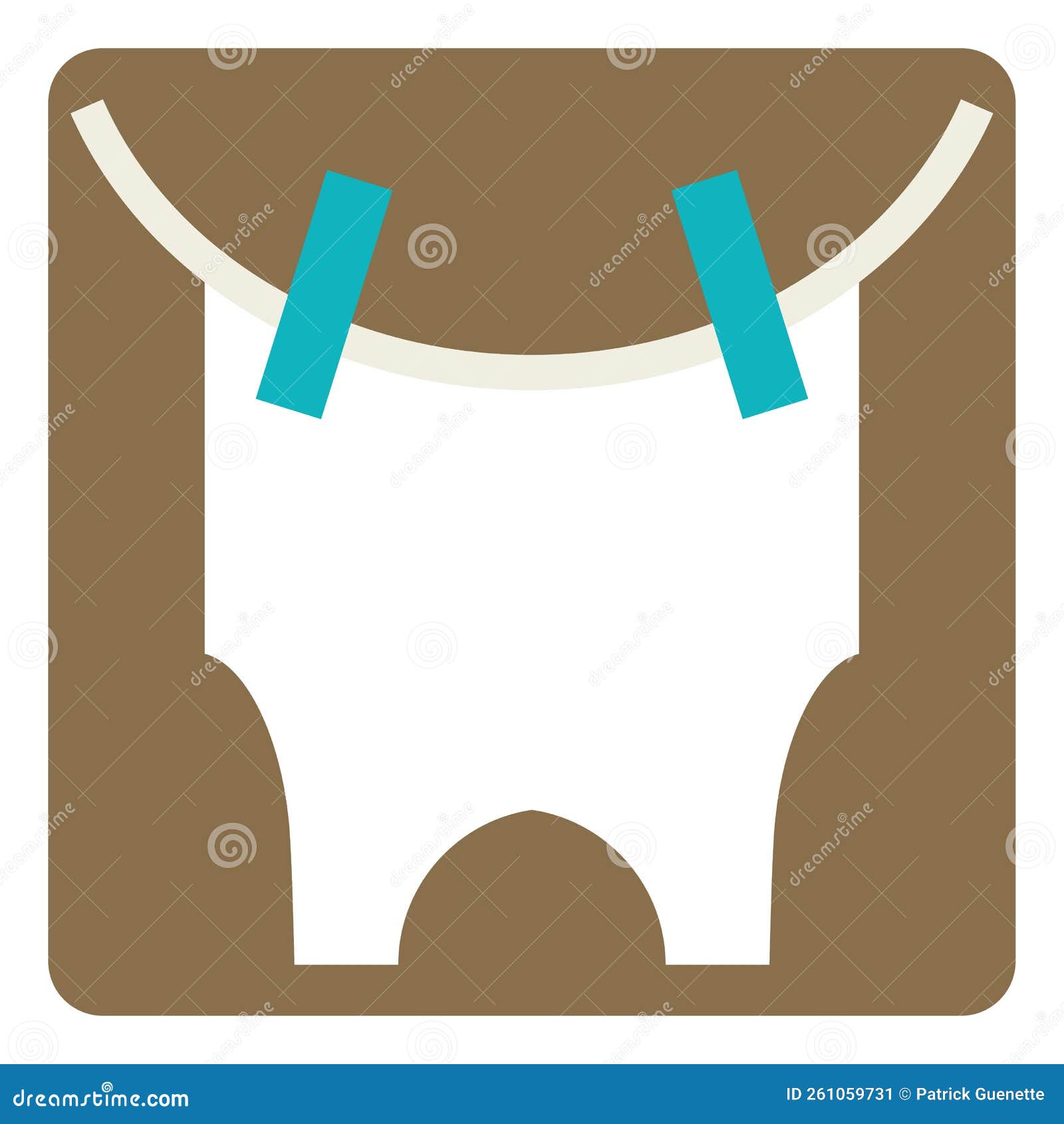 Drying laundry, icon stock vector. Illustration of vector 261059731