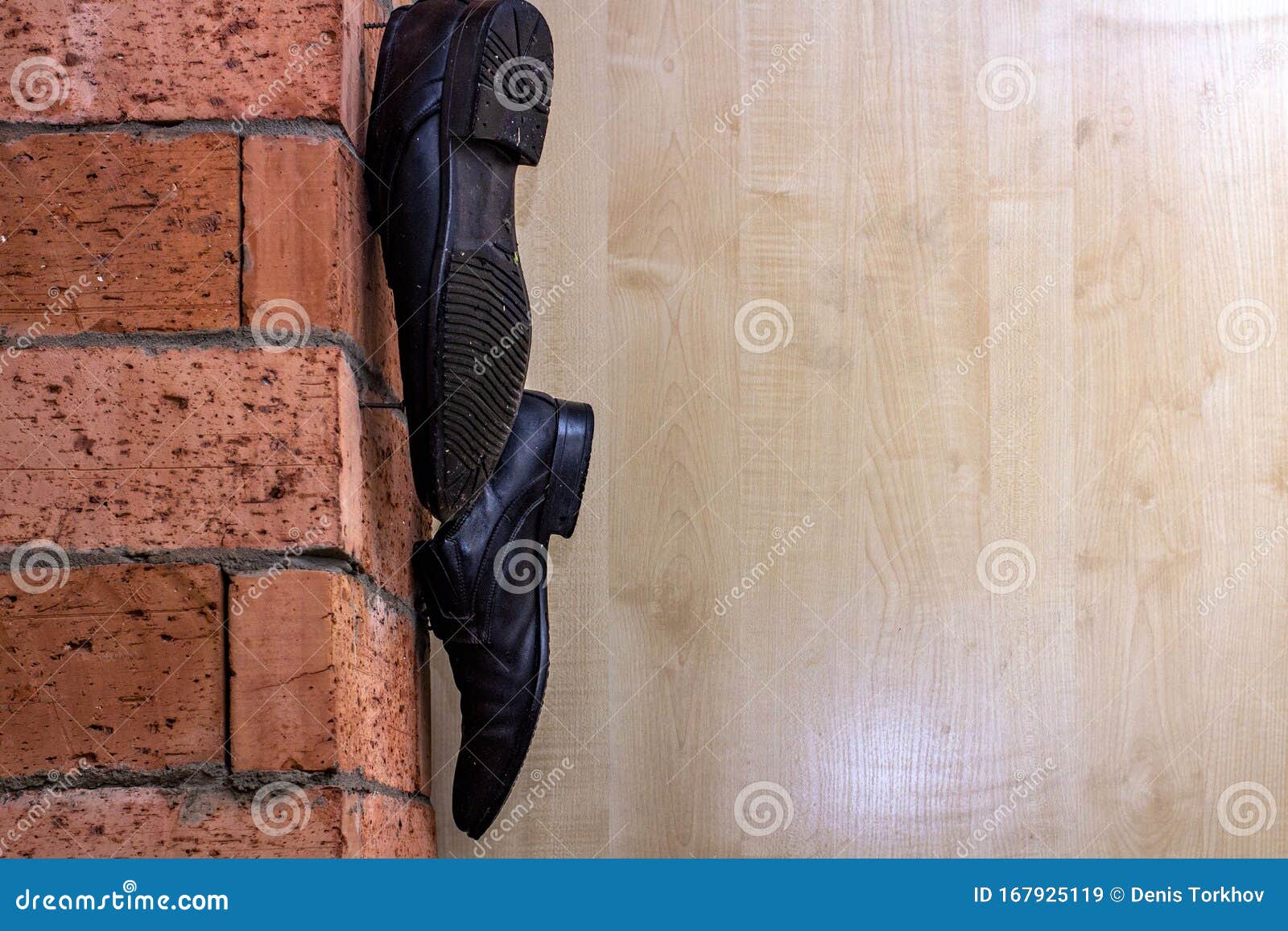 Drying Leather Boots on the Chimney from Getting Wet Feet Stock Image ...