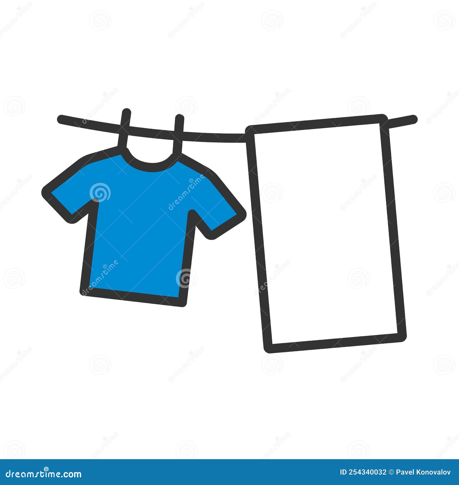 Drying Linen Icon stock vector. Illustration of clothe 254340032